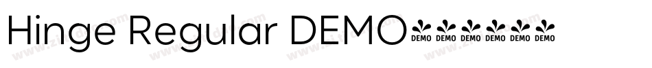 Hinge Regular DEMO字体转换